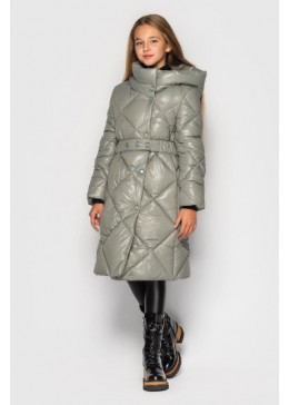 Cvetkov оливковое зимнее пальто для девочки Эвелина